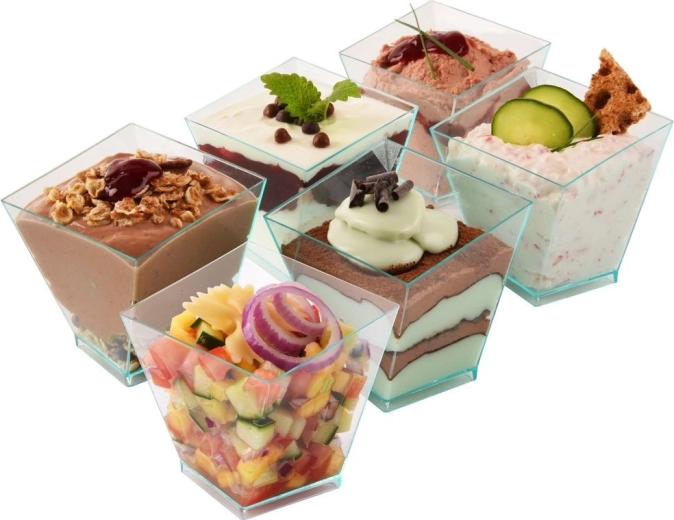 Plastic cups for desserts and appetizers 120 ml, 6 pcs