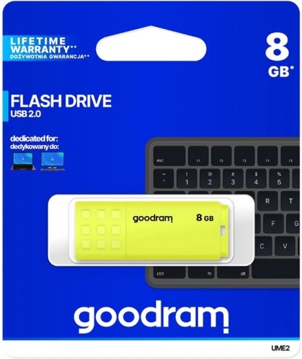 USB Flash Drive GOODRAM UME2 8GB USB 2.0 Yellow