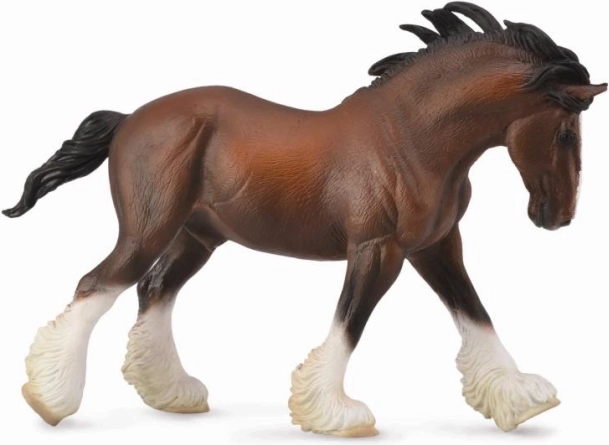 Klaiddeils (Clydesdale) ērzelis, līča krāsā – kolekcionējamā figūriņa COLLECTA