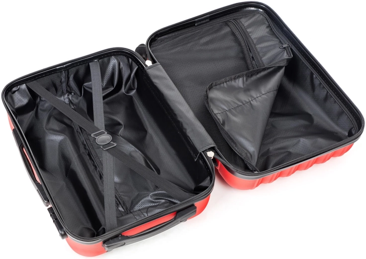 Well-organized interior with divider and securing straps
