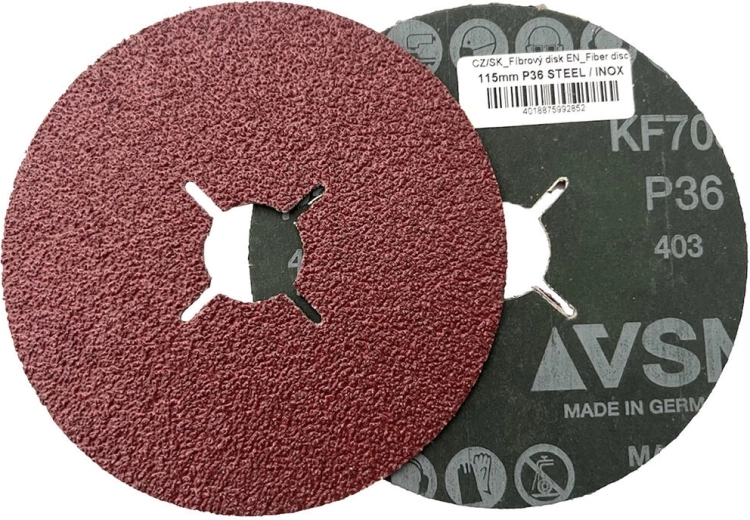 Šķiedru slīpēšanas disks 115 mm, graudainība 80