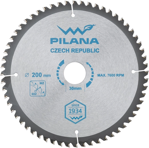 Zāģa ripas asmens PILANA SK 5255 WZ 200 × 2,2 × 30, 60 zobi