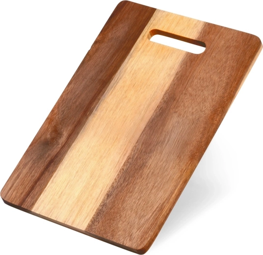 Akācijas koka griešanas dēlītis 30 × 20 cm ar rokturi