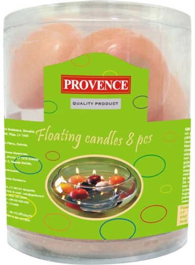 Floating candles, salmon color, 8 pcs
