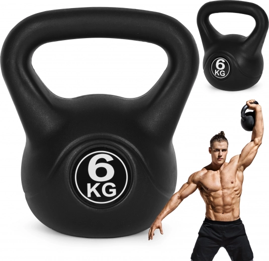 Kettlebell 6 kg MODERNHOME – plastic kettlebell for strength and conditioning