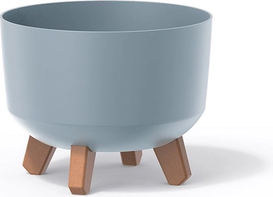 Puķu pods Gracia Standard 20 cm – gaiši pelēks plastmasas puķu konteiners