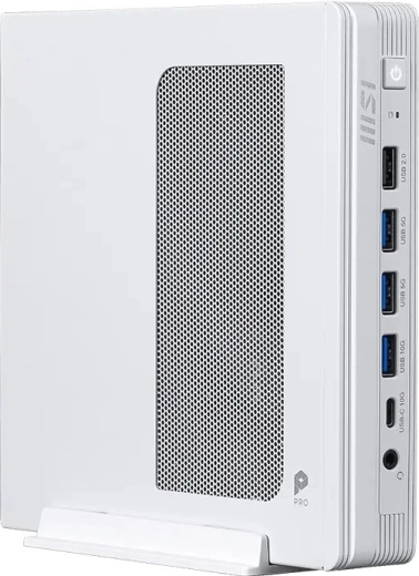 Kompakts dators PRO DP10 ar Intel Pentium G7400, Wi‑Fi, bez OS, balts
