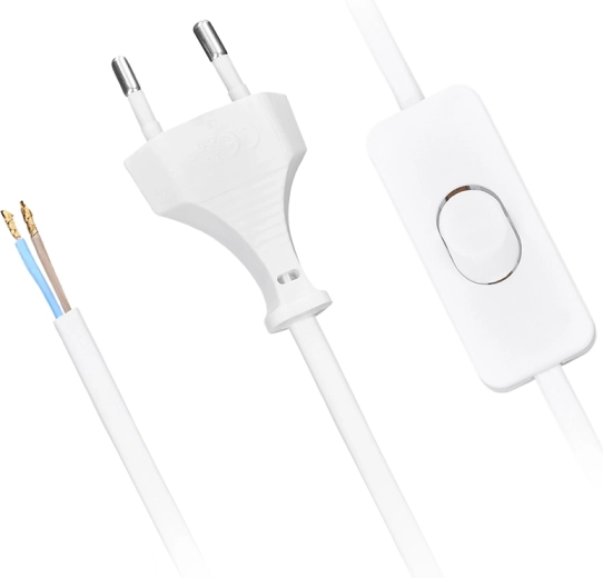 Solight flex cable with switch, 3 m, white