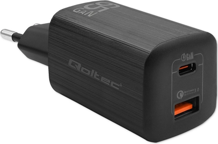 Tīkla lādētājs 65W GaN ULTRA ar USB‑C PD un USB, melns