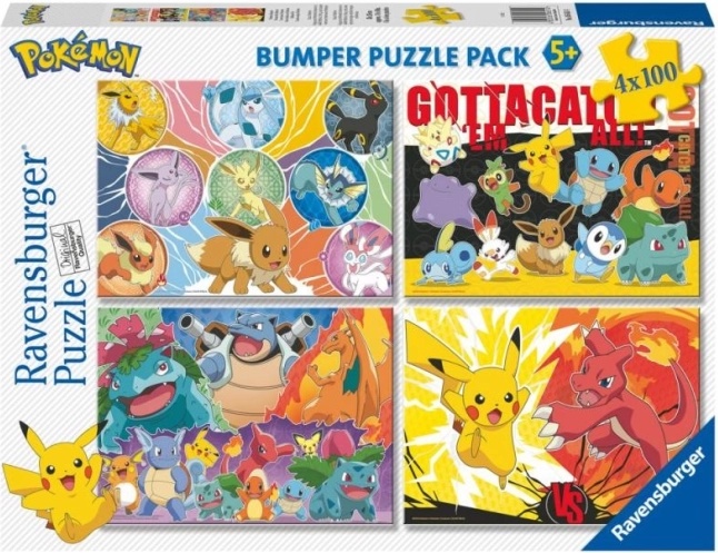Pokémon puzle 4x100 detaļu