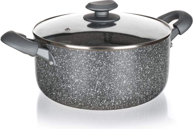 Alumīnija katls GRANITE 20 cm, 2,5 l ar nepiedegošu pārklājumu