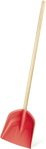 Bērnu lāpstiņa ar koka kātu, koraļļu krāsā, 74 cm
