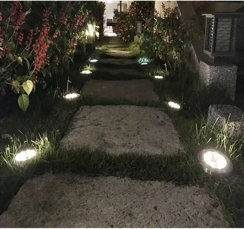 Stylish illumination of garden paths
