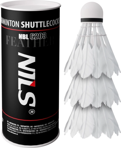 Badmintona volāni Nils NBL6203 ar spalvu, 3 gab.