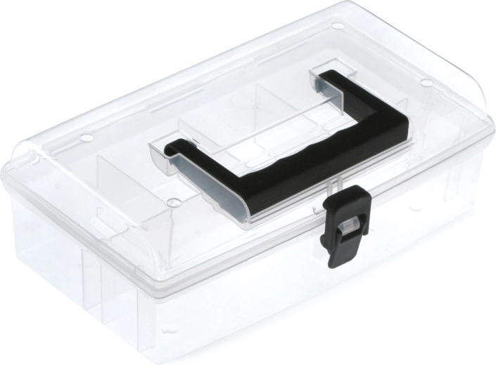 Plastmasas organizators ar rokturi 245 × 135 × 85 mm caurspīdīgs