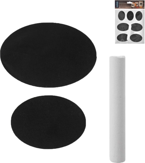 Oval blank chalk labels for jars (14 pcs)