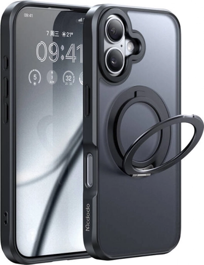 McDodo MagSafe case with stand for iPhone 16 black