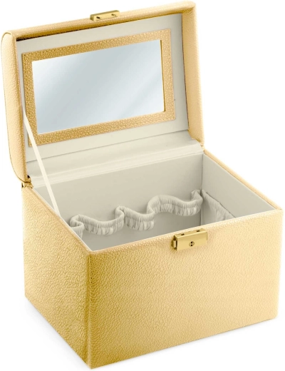 Secure storage with lock and mirror