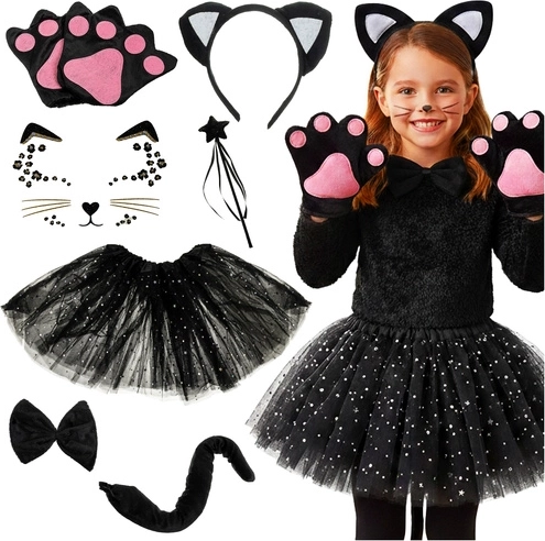 Kids’ Cat Costume Kruzzel Black 7-in-1