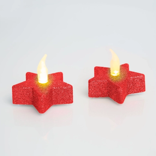 LED star-shaped tea light candle - 1 piece