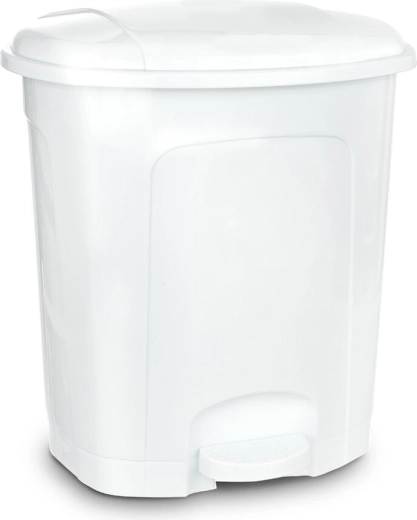 White 3 L Pedal Trash Bin