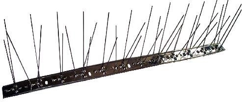 Stainless steel anti-pigeon spikes 50 × 10 cm, 36 spikes