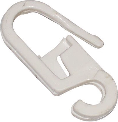 Transparent curtain hook, plastic, pack of 100 pcs