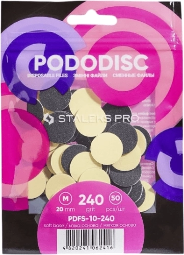 Maināmie abrazīvie papīri ar soft slāni STALEKS PRO PODODICS XS 240 grit