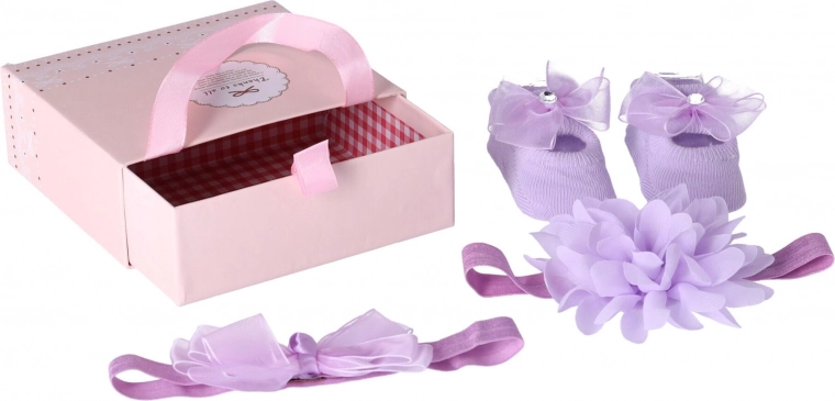 Dāvanu komplekts jaundzimušajam - violets