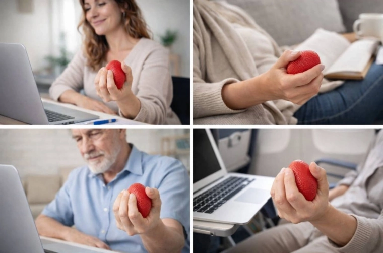Aid for rehabilitation and tension relief during the day