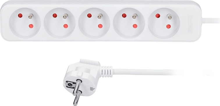 Solight pagarinātājs 5 kontaktligzdas 3 m balts