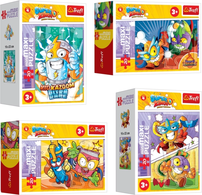 Bērnu puzle Kid Kazoom un Super Zings: Uz darbību
