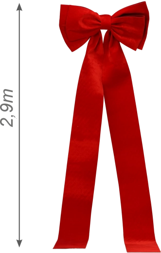 Ziemassvētku dekoratīvā bante (kokarde) sarkana 82 × 290 cm
