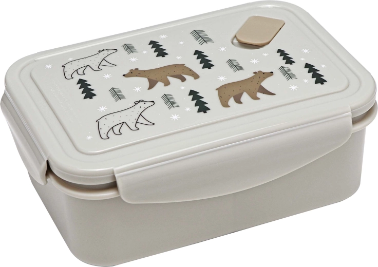 Plastic snack box with valve Kitchisimo 830 ml – teddy bear