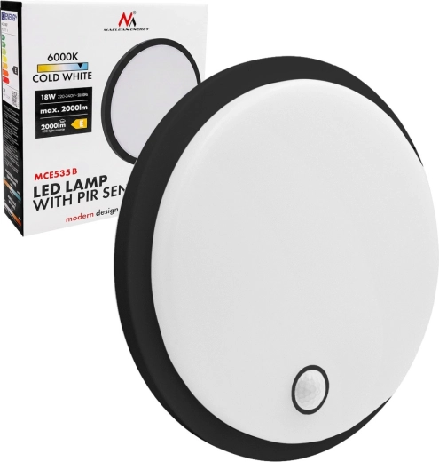 LED lampa ar kustības sensoru PIR Maclean MCE535