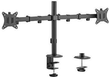Desk adjustable arm for two monitors, up to 32 inches, 9 kg