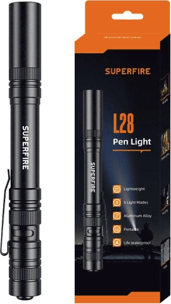Kabatas lukturītis Superfire L28 121 lm, 5 W, apgaismojuma attālums 52 m