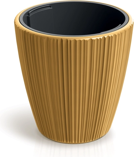 Puķu pods ORO ar izņemamu ieliktni 19,9 cm, sinepju krāsā