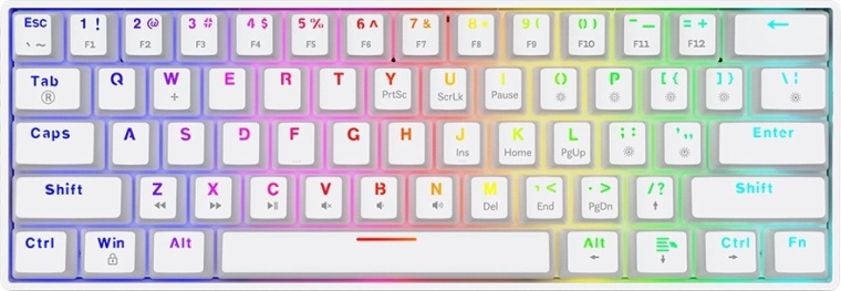 Mehāniskā tastatūra Savio Whiteout X2 ar Outemu Blue slēdžiem un hot-swap funkciju
