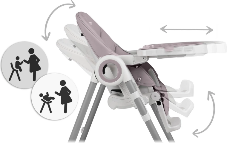 Smooth height adjustment and 5 backrest positions