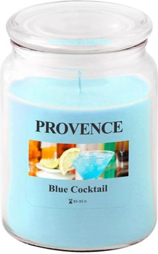 Aromātiskā svece stikla traukā PROVENCE Blue Cocktail 95 stundas