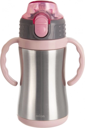 Bērnu termokrūze no nerūsējošā tērauda, rozā 300 ml