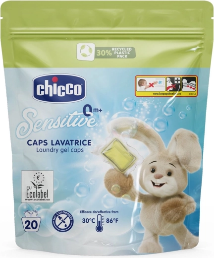 Chicco Baby Sensitive mazgāšanas kapsulas bērnu veļai, 20 gab.