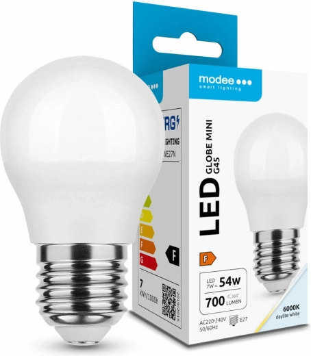 LED spuldze Globe Mini G45 7 W E27 auksti balta 700 lm