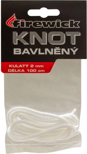 Apaļš kokvilnas dakts 2 mm, garums 1 m