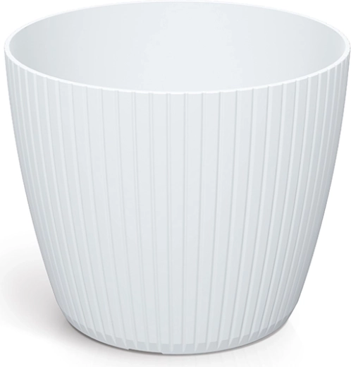 Plastmasas puķupods Lamia 13,8 cm, balts