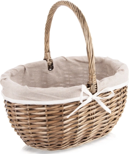 Pīts piknika grozs ar auduma ieliktni 40 × 31 × 40 cm