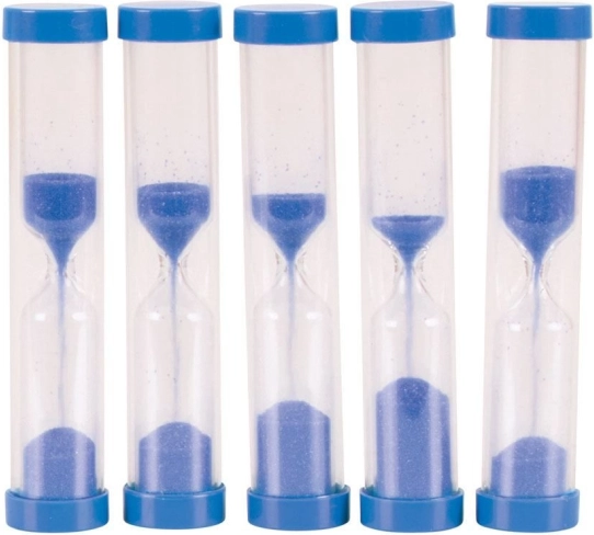 Bigjigs Toys smilšu pulkstenis 5 minūtes, zils