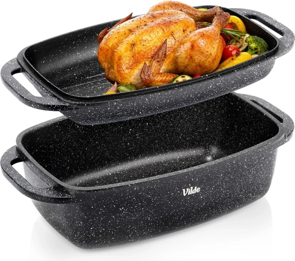 Granitveida cepamtrauks ar vāku 2 vienā GRANITICA 5,5 + 2,5 l, 40 × 22,5 × 16 cm