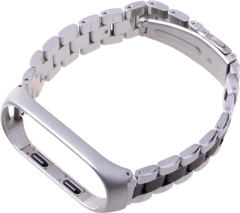 Metāla aproce Xiaomi Mi Band 3/4 – sudraba‑melna
